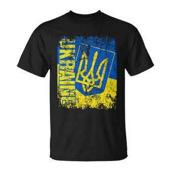 Ukraine Flag Vintage Distressed Ukraine T-Shirt - Thegiftio