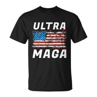 Ultra Maga Bold United States Of America Usa Flag Unisex T-Shirt - Monsterry