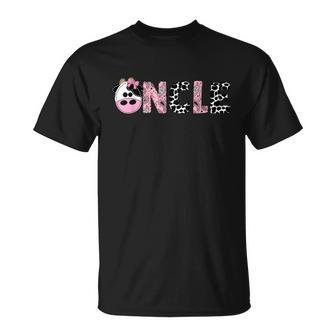 Uncle Of The Birthday For Girl Cow Farm Birthday Cow T-Shirt - Thegiftio UK
