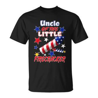 Uncle Of The Firecracker 4Th Of July Fun Birthday Party T-shirt - Thegiftio UK
