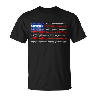 Usa Flag 2Nd Amendment Gun Flag Rights V2 Unisex T-Shirt - Monsterry