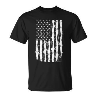 Usa Flag Patriotic 4Th Of July Tattered American Flag Gift Unisex T-Shirt - Monsterry