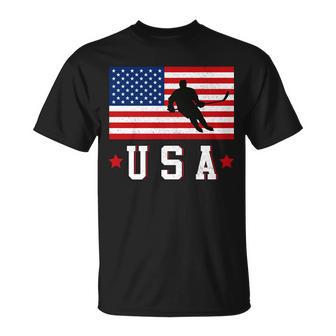 Usa Hockey Winter Sports Games Tshirt Unisex T-Shirt - Monsterry UK