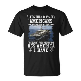 Uss America Cva Cv 66 Sunset Unisex T-Shirt - Monsterry
