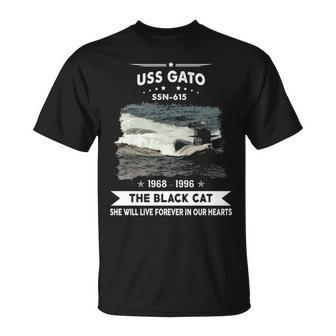 Uss Gato Ssn 615 - The Black Cat Unisex T-Shirt - Monsterry CA