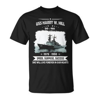 Uss Harry W Hill Dd 986 Dd Unisex T-Shirt - Monsterry DE