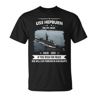 Uss Hepburn Ff 1055 De Unisex T-Shirt - Monsterry