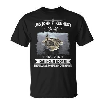 Uss John F Kennedy Cv V2 Unisex T-Shirt - Monsterry
