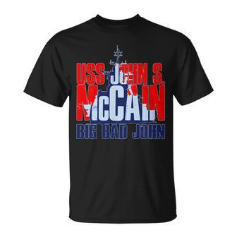 Uss John S Mccain Big Bad John Tshirt Unisex T-Shirt - Monsterry AU