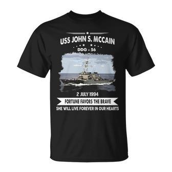 Uss John S Mccain Ddg V2 Unisex T-Shirt - Monsterry DE