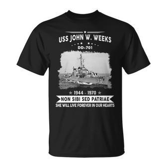 Uss John W Weeks Dd Unisex T-Shirt - Monsterry