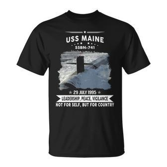 Uss Maine Ssbn V2 Unisex T-Shirt - Monsterry AU