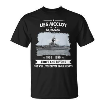 Uss Mccloy Ff 1038 De Unisex T-Shirt - Monsterry