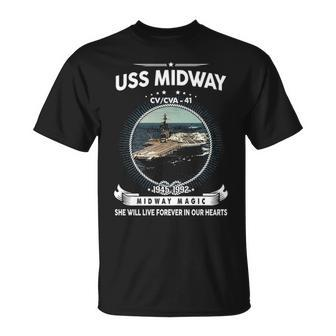 Uss Midway Cv 41 Front Style Unisex T-Shirt - Monsterry CA