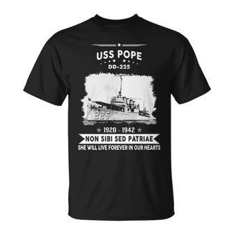 Uss Pope Dd 225 Dd Unisex T-Shirt - Monsterry AU
