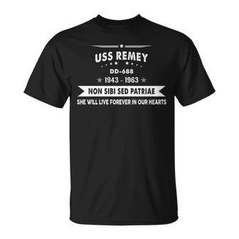 Uss Remey Dd Unisex T-Shirt - Monsterry DE