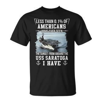 Uss Saratoga Cv 60 Cva 60 Sunset Unisex T-Shirt - Monsterry