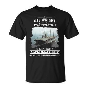 Uss Wright Cc2 Avt 7 Cvl Unisex T-Shirt - Monsterry