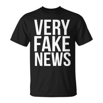 Very Fake News Funny Donald Trump Unisex T-Shirt - Monsterry