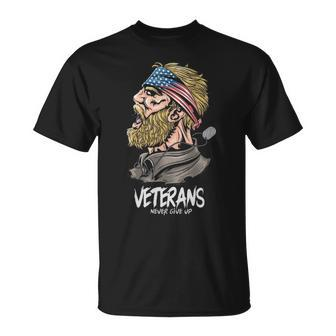Veterans Never Give Up Unisex T-Shirt - Monsterry DE