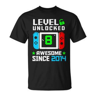 Video Game Level 8 Unlocked 8Th Birthday Unisex T-Shirt - Monsterry DE