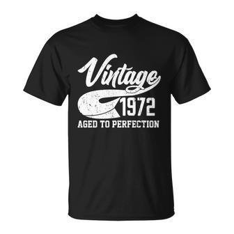 Vintage 1972 Aged To Perfection 50Th Birthday Unisex T-Shirt - Monsterry