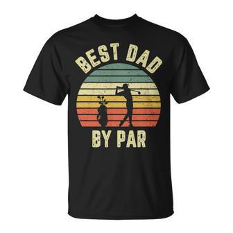 Vintage Best Dad By Par Fathers Day Golfing T-shirt - Thegiftio UK