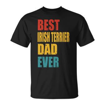 Vintage Best Irish Terrier Dad Ever T-shirt - Thegiftio UK