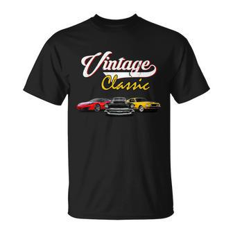 Vintage Classic Oldies Cars Tshirt Unisex T-Shirt - Monsterry CA