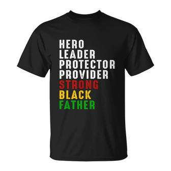 Vintage Fathers Day Strong African American Black Unisex T-Shirt - Monsterry