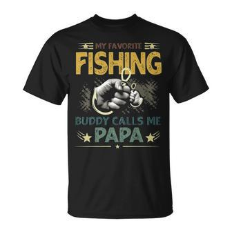 Vintage Fishing Buddy Calls Me Papa T-shirt - Thegiftio UK