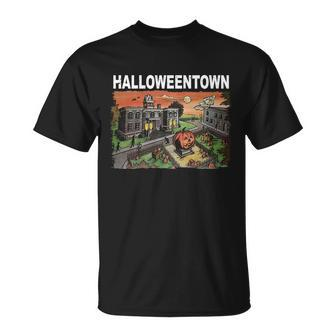 Vintage Halloween Town Unisex T-Shirt - Monsterry CA
