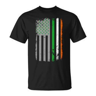 Vintage Irish American Flag Tshirt Unisex T-Shirt - Monsterry