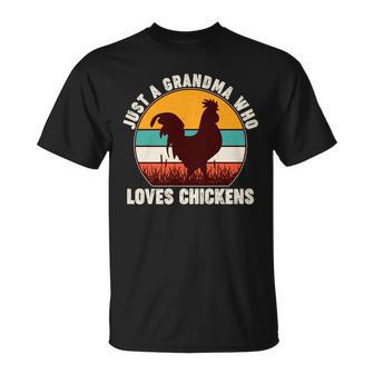 Vintage Just A Grandma Who Loves Chickens T-Shirt