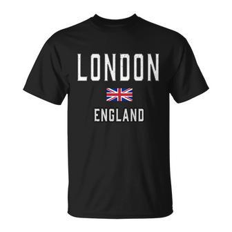 Vintage London England Vintage Souvenir England Flag T-shirt - Thegiftio UK