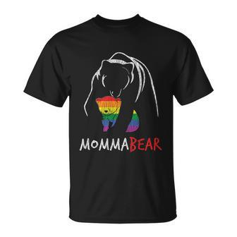 Vintage Rainbow Mama Bear Hug Love Support Parent Pride Lgbt T-Shirt - Thegiftio UK