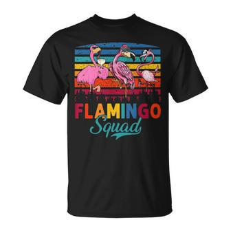 Vintage Retro Flamingo Squad Flamingo Wearing Sunglasses 1 T-shirt - Thegiftio UK