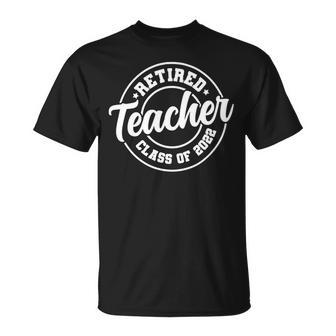 Vintage Retro Retired Teacher Class Of 2022 Retirement Gift Unisex T-Shirt - Seseable