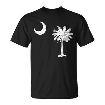 Vintage South Carolina Flag Palmetto Moon Unisex T-Shirt - Monsterry AU