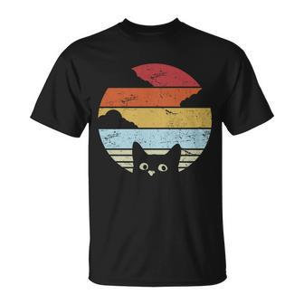Vintage Sunset Cat V2 Unisex T-Shirt - Monsterry