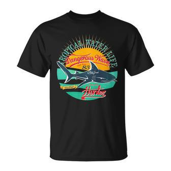 Vintage Tropical Water Life Dangerous Wave Hunter Shark Unisex T-Shirt - Monsterry CA