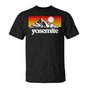 Vintage Yosemite National Park Retro Mountains Unisex T-Shirt - Seseable