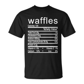 Waffles Nutrition Facts Label T-shirt - Thegiftio UK