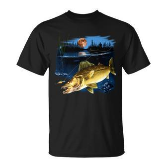 Walleye Moon Light Unisex T-Shirt - Monsterry CA