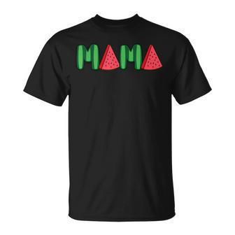 Watermelon Mama Fruitarian Lover Mom Summer Fruit Mother Unisex T-Shirt - Seseable