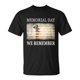 We Remember Funny Gift Salute Military Memorial Day Cute Gift Unisex T-Shirt - Monsterry AU