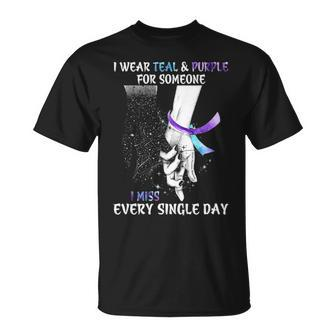 I Wear Teal Purple For Someone I Miss T-shirt - Thegiftio UK