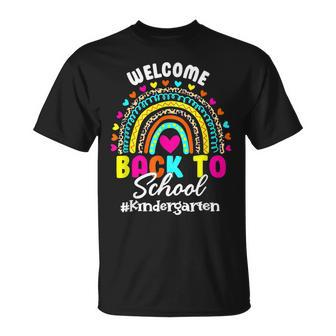 Welcome Back To School Kindergarten Teacher Rainbow Leopard V2 T-shirt - Thegiftio UK