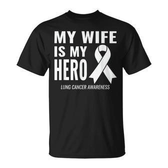 My Wife Is My Hero Lung Cancer Support & Awareness V2 T-shirt - Thegiftio UK