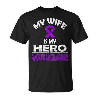My Wife Is My Hero Pancreatic Cancer Awareness T-shirt - Thegiftio UK